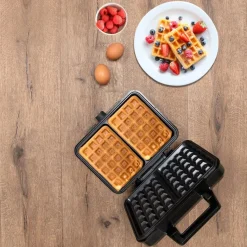 alpina Waffelautomat schwarz Alu B/H/L: ca. 24x10x24 cm