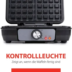 alpina Waffelautomat schwarz Alu B/H/L: ca. 24x10x24 cm