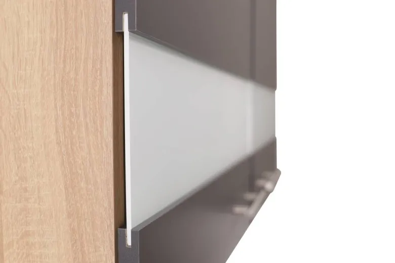 Anbauküchen-Set Merle grau B/H/T: ca. 100x200x60 cm
