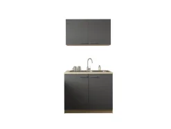 Anbauküchen-Set Merle grau B/H/T: ca. 100x200x60 cm