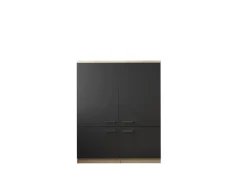 Anbauküchen-Set Merle schwarz B/H/T: ca. 120x145x60 cm