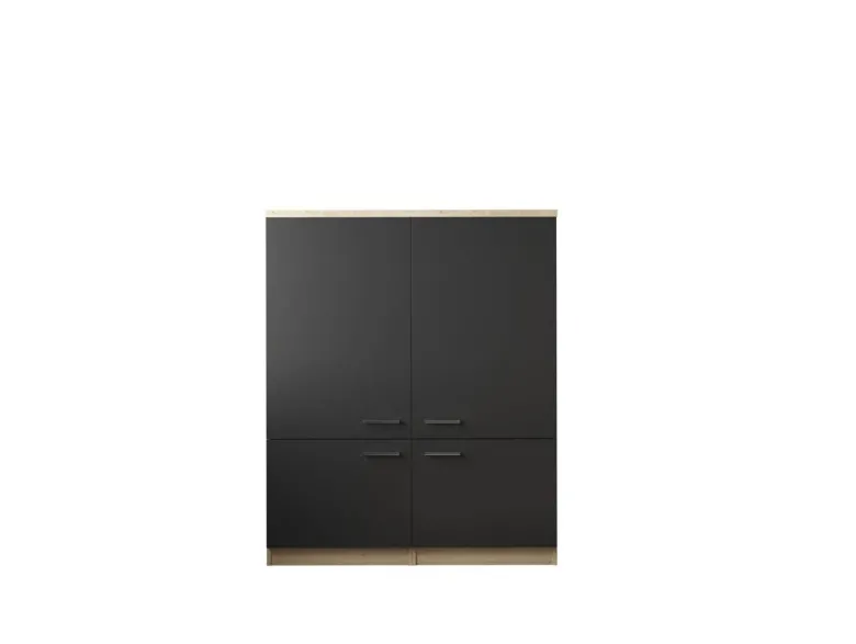 Anbauküchen-Set Merle schwarz B/H/T: ca. 120x145x60 cm