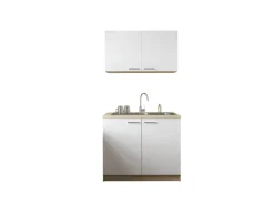 Anbauküchen-Set Merle weiß B/H/T: ca. 100x200x60 cm