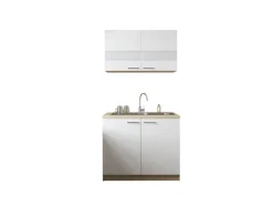 Anbauküchen-Set Merle weiß B/H/T: ca. 100x200x60 cm