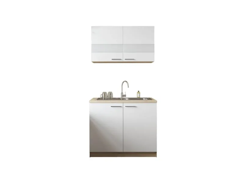 Anbauküchen-Set Merle weiß B/H/T: ca. 100x200x60 cm