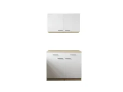 Anbauküchen-Set Merle weiß B/H/T: ca. 100x200x60 cm