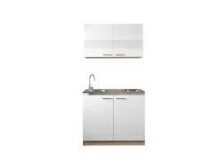 Anbauküchen-Set Merle weiß B/H/T: ca. 100x200x60 cm