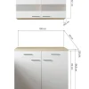Anbauküchen-Set Merle weiß B/H/T: ca. 100x200x60 cm