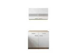 Anbauküchen-Set Merle weiß B/H/T: ca. 100x200x60 cm