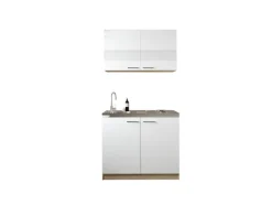 Anbauküchen-Set Merle weiß B/H/T: ca. 100x200x60 cm