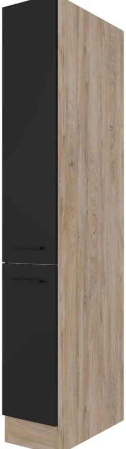 Apothekerschrank Capri schwarz matt B/H/T: ca. 30x200x57 cm