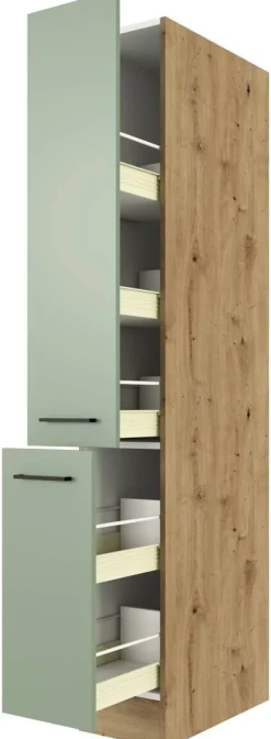 Apothekerschrank Cara grün B/H/T: ca. 30x200x57 cm