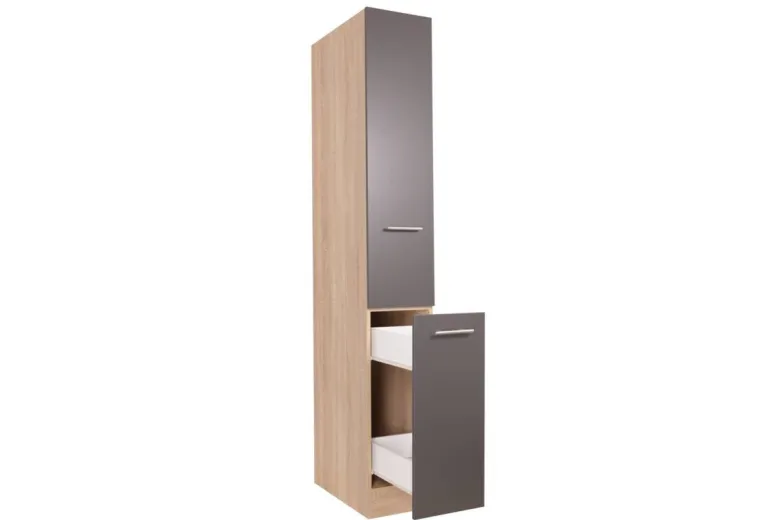 Apothekerschrank Merle grau B/H/T: ca. 30x200x60 cm