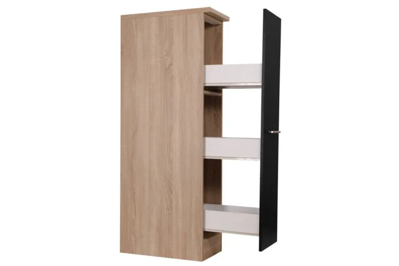 Apothekerschrank Merle schwarz B/H/T: ca. 30x145x60 cm