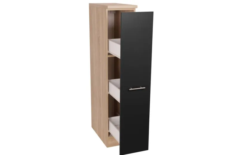 Apothekerschrank Merle schwarz B/H/T: ca. 30x145x60 cm