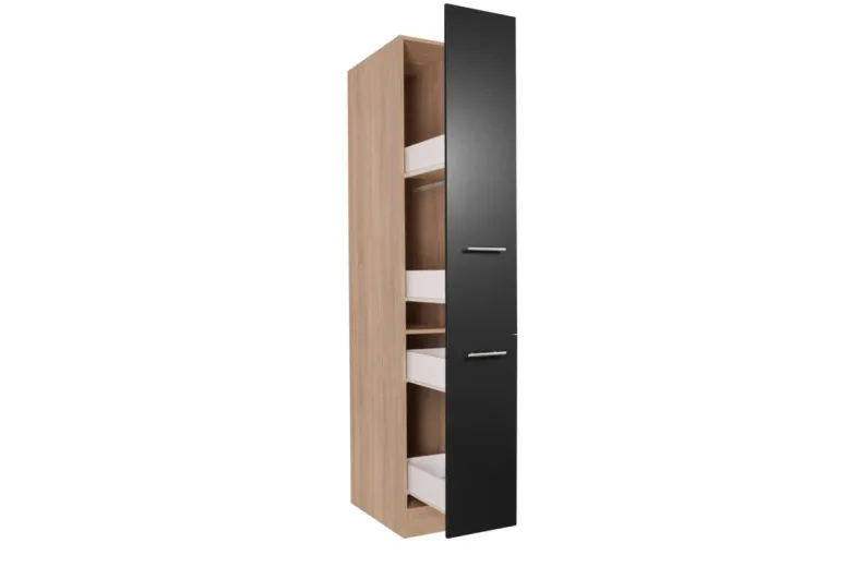 Apothekerschrank Merle schwarz B/H/T: ca. 30x200x60 cm