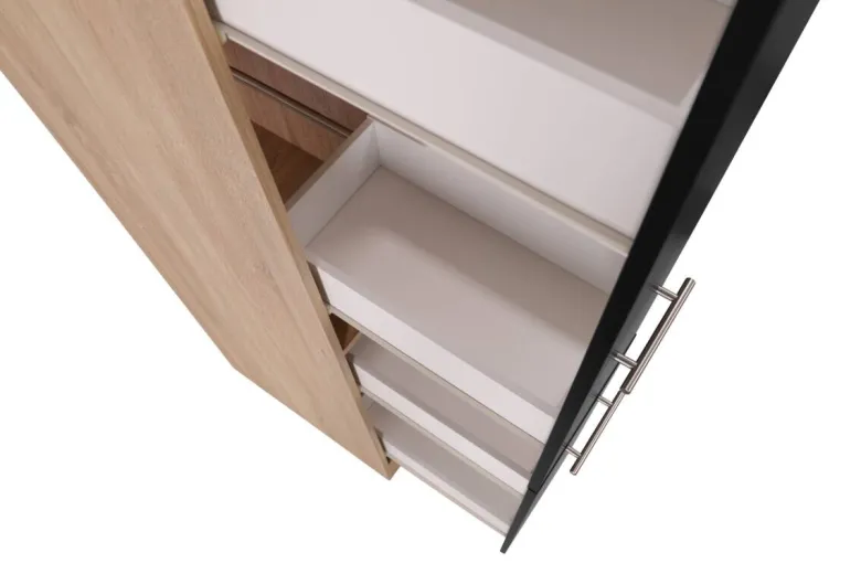 Apothekerschrank Merle schwarz B/H/T: ca. 30x200x60 cm