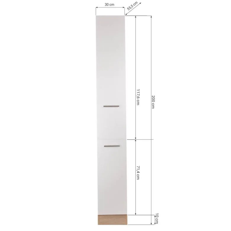 Apothekerschrank Merle schwarz B/H/T: ca. 30x200x60 cm