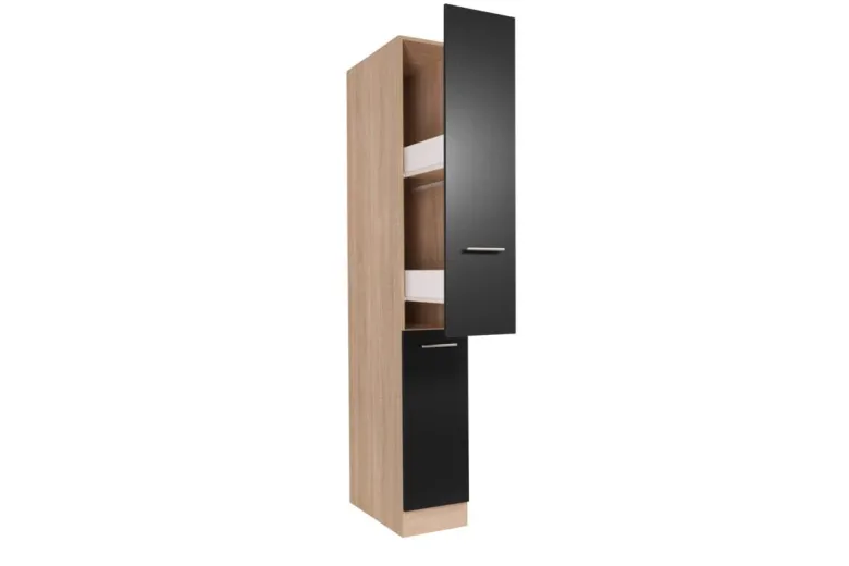 Apothekerschrank Merle schwarz B/H/T: ca. 30x200x60 cm