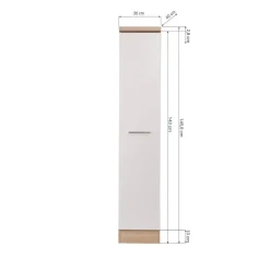 Apothekerschrank Merle weiß B/H/T: ca. 30x145x60 cm