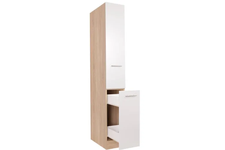 Apothekerschrank Merle weiß B/H/T: ca. 30x200x60 cm