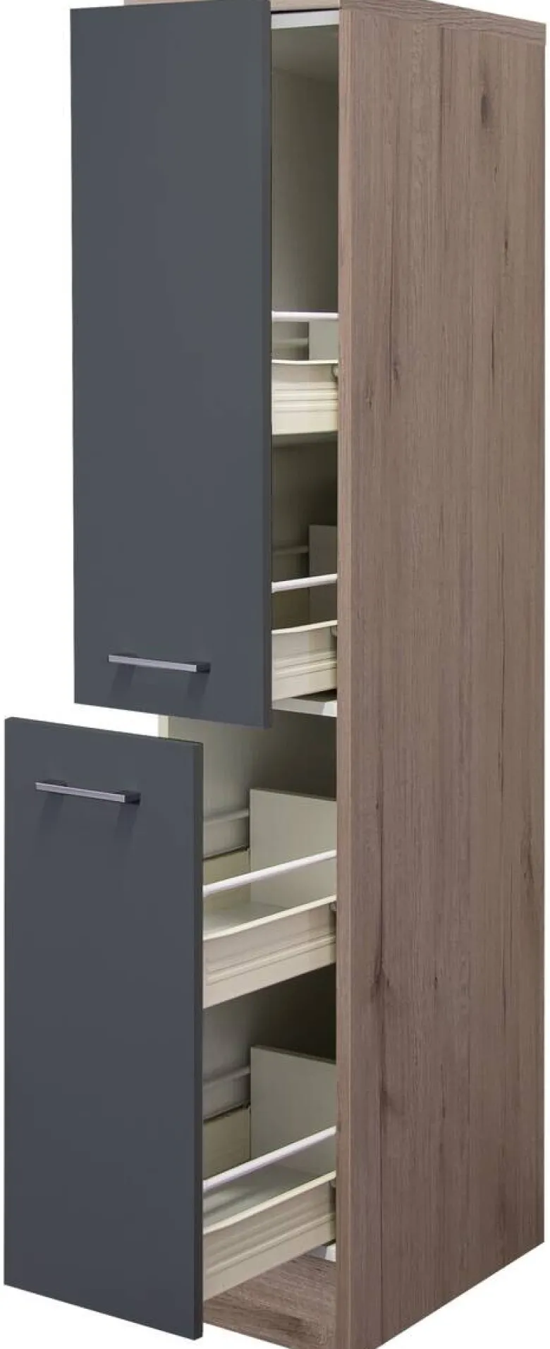 Apothekerschrank Morena grau matt B/H/T: ca. 30x161x60 cm