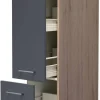 Apothekerschrank Morena grau matt B/H/T: ca. 30x200x57 cm