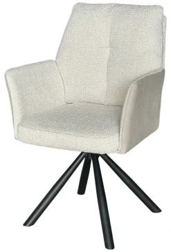 Armlehnstuhl beige Webstoff Microfaser B/H/T: ca. 60x88x66 cm