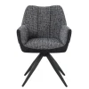 Armlehnstuhl Caro grau schwarz Webstoff B/H/T: ca. 65x86x61 cm