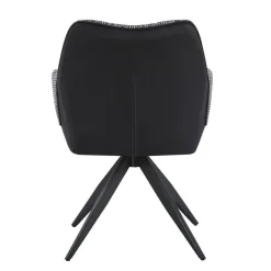 Armlehnstuhl Caro grau schwarz Webstoff B/H/T: ca. 65x86x61 cm