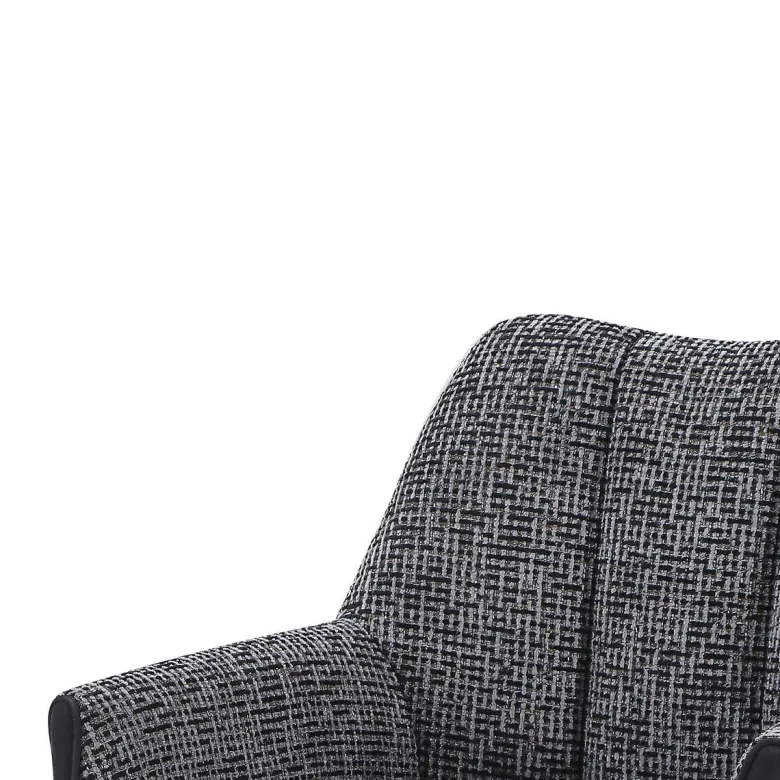 Armlehnstuhl Caro grau schwarz Webstoff B/H/T: ca. 65x86x61 cm