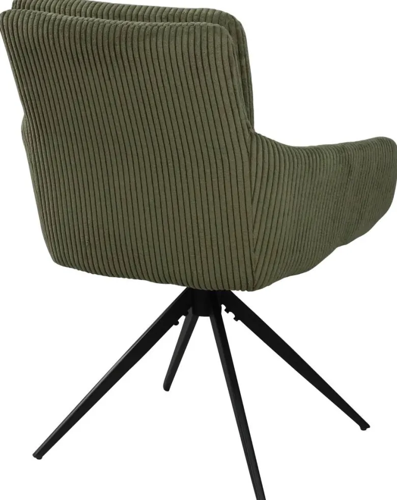 Armlehnstuhl Cliff grün Kord B/H/T: ca. 58x90x69 cm