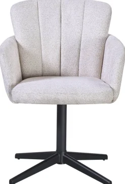 Armlehnstuhl Dana beige Webstoff B/H/T: ca. 58x84x61 cm