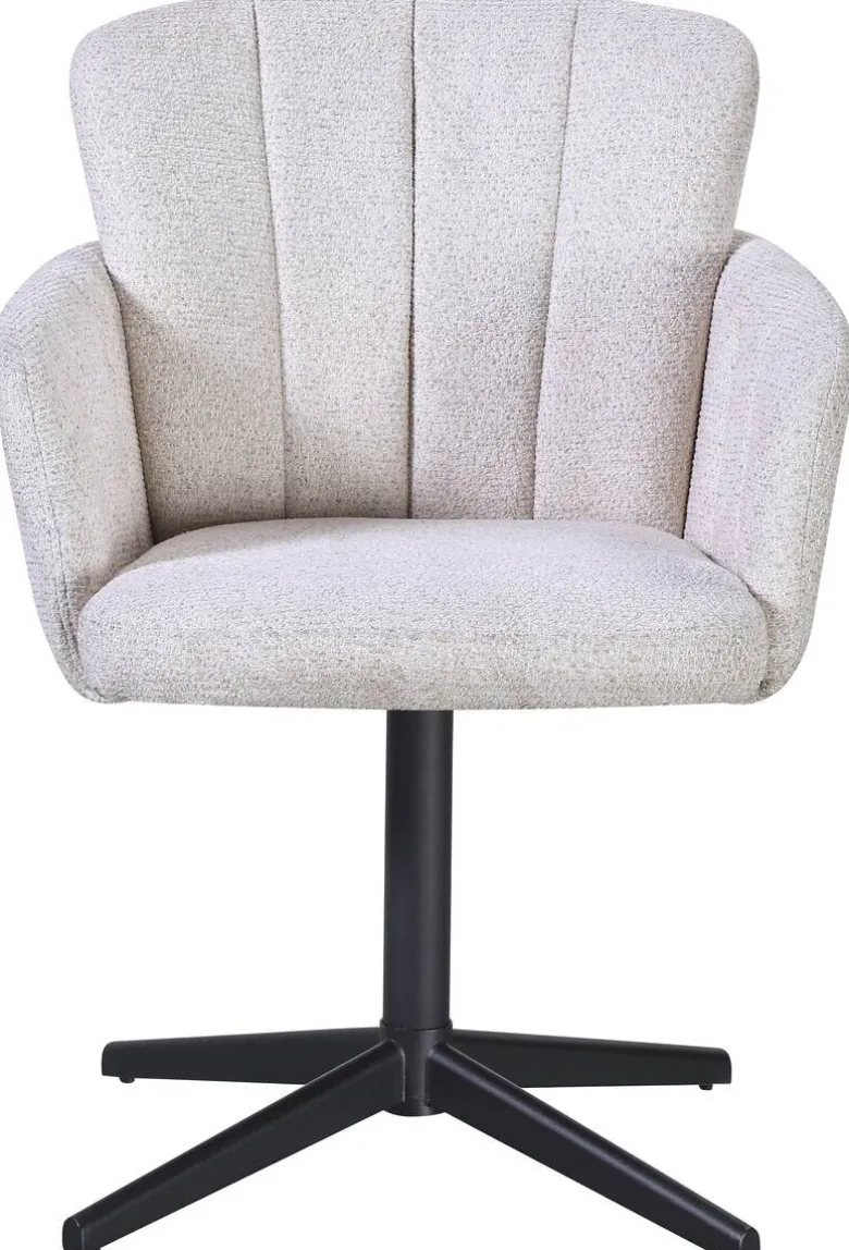 Armlehnstuhl Dana beige Webstoff B/H/T: ca. 58x84x61 cm