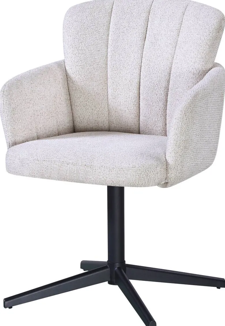 Armlehnstuhl Dana beige Webstoff B/H/T: ca. 58x84x61 cm