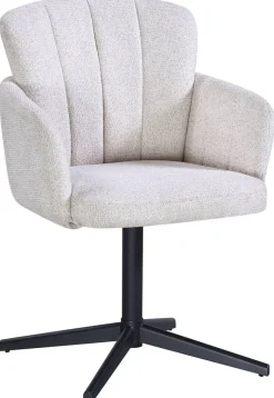 Armlehnstuhl Dana beige Webstoff B/H/T: ca. 58x84x61 cm
