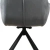 Armlehnstuhl Darwin dunkelgrau schwarz Samtoptik Metall B/H/T: ca. 61x95x60 cm