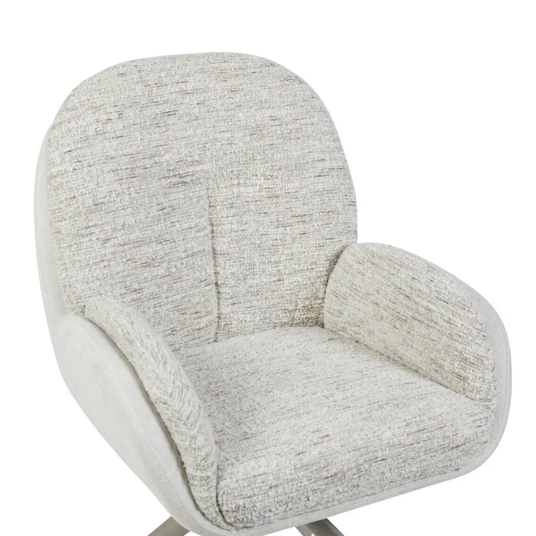Armlehnstuhl Davina beige Microfaser B/H/T: ca. 64x92,5x48 cm