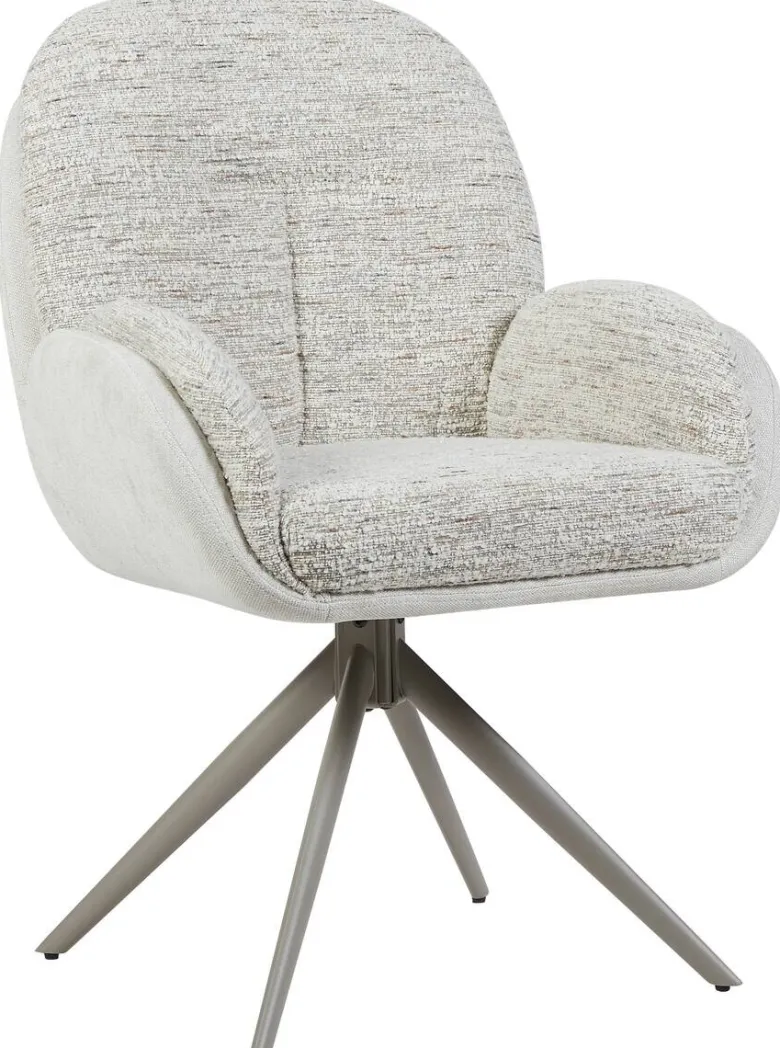 Armlehnstuhl Davina beige Microfaser B/H/T: ca. 64x92,5x48 cm