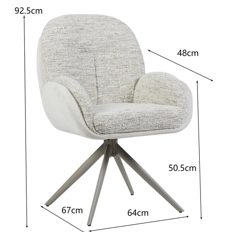 Armlehnstuhl Davina beige Microfaser B/H/T: ca. 64x92,5x48 cm