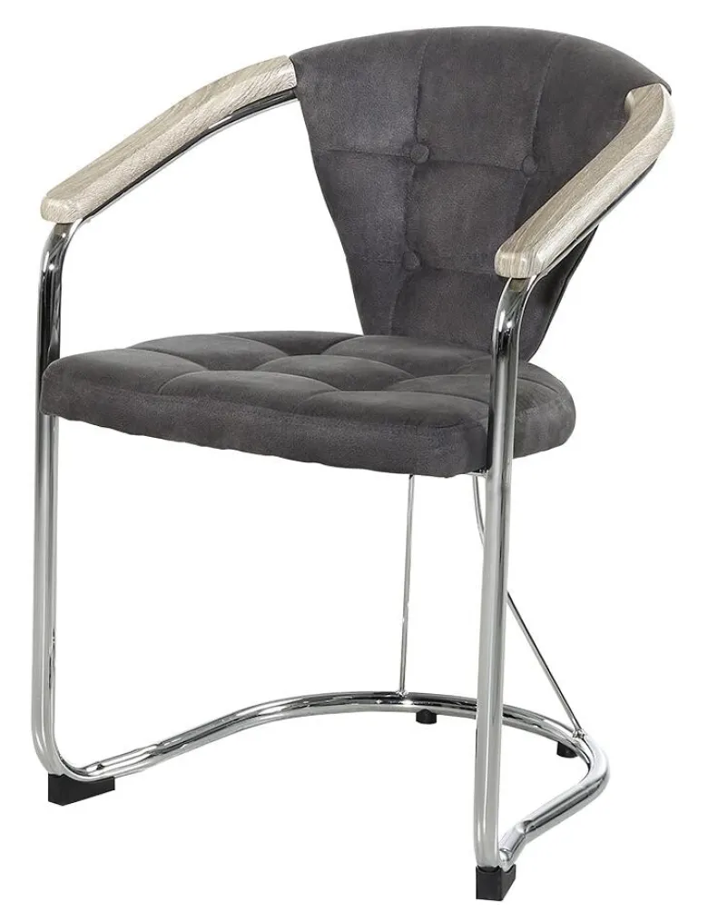 Armlehnstuhl grau Vintage B/H/T: ca. 60x80x62 cm