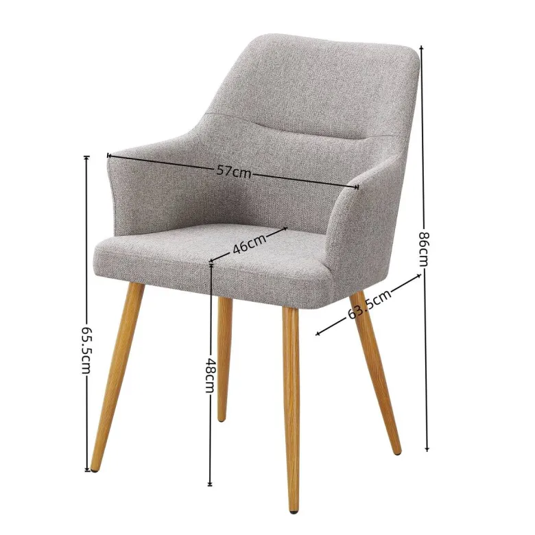 Armlehnstuhl Inga beige Webstoff B/H/T: ca. 57x86x63,5 cm