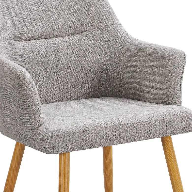 Armlehnstuhl Inga beige Webstoff B/H/T: ca. 57x86x63,5 cm