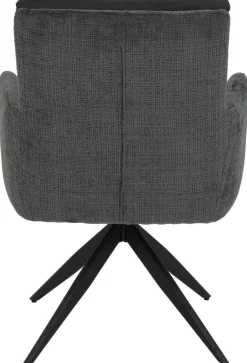 Armlehnstuhl Leandra, 2er-Set anthrazit Microfaser Webstoff B/H/T: ca. 63x92x69 cm