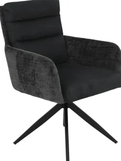 Armlehnstuhl Leandra, 2er-Set anthrazit Microfaser Webstoff B/H/T: ca. 63x92x69 cm