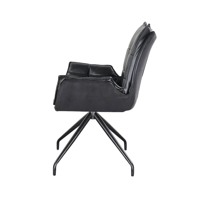 Armlehnstuhl Malin schwarz Kunstleder B/H/T: ca. 59x93x65,5 cm