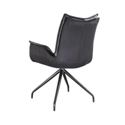 Armlehnstuhl Malin schwarz Kunstleder B/H/T: ca. 59x93x65,5 cm