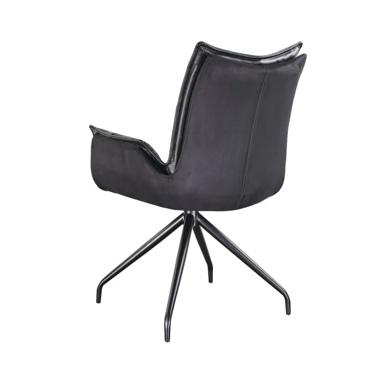 Armlehnstuhl Malin schwarz Kunstleder B/H/T: ca. 59x93x65,5 cm