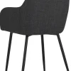 Armlehnstuhl Maria anthrazit Microfaser Webstoff B/H/T: ca. 55x84x61 cm