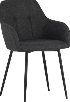 Armlehnstuhl Maria, 2er-Set anthrazit Microfaser Webstoff B/H/T: ca. 55x84x61 cm